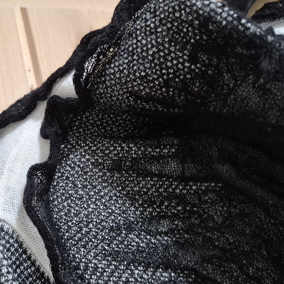 Pier Antonio Gaspari alpaca blend Elegant Sheer Black Mesh Knit Women's Sweater - Picture 9 of 13